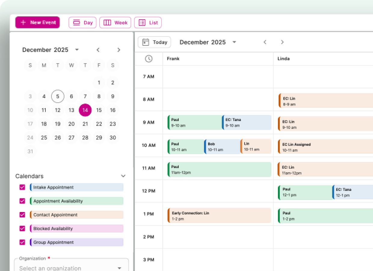 Integrated Calendar Sync - public-sector-case-management-software